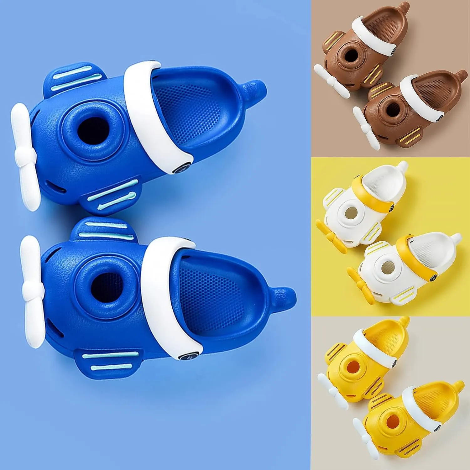 Airplane Modeling Home Slippers for Kids Boys Girls Cartoon Soft Sole Anti Slip Slippers Convenient rocs