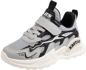 All Seasons Children Sports Shoes Girls Flat Lightweight Mesh Breathable and Comfortable Solid Lace Shoes