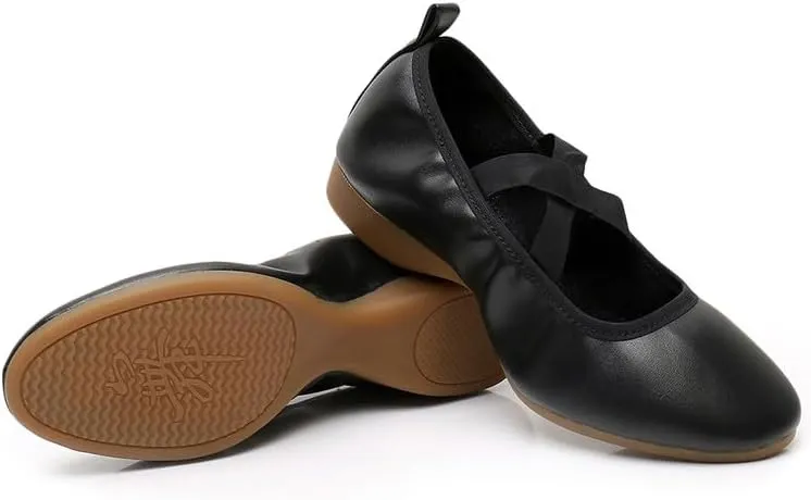 AOQUNFS Women’s Latin Dance Shoes Close Toe Ballroom Dance Practice Shoes