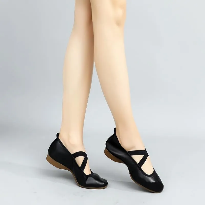 AOQUNFS Women’s Latin Dance Shoes Close Toe Ballroom Dance Practice Shoes