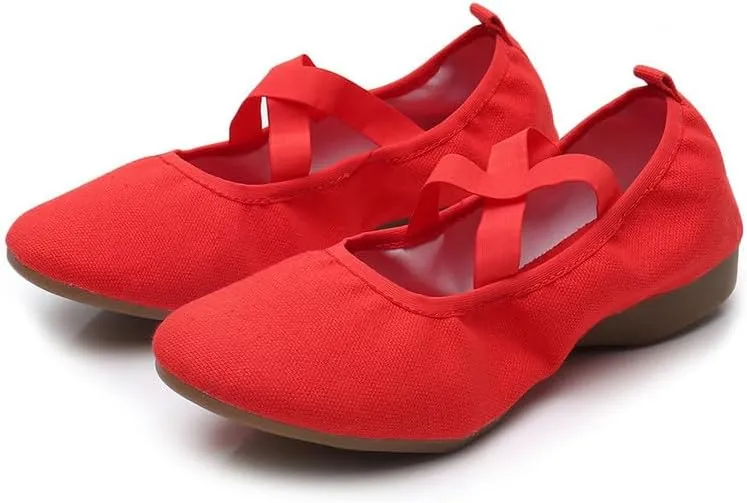 AOQUNFS Women’s Latin Dance Shoes Close Toe Ballroom Dance Practice Shoes