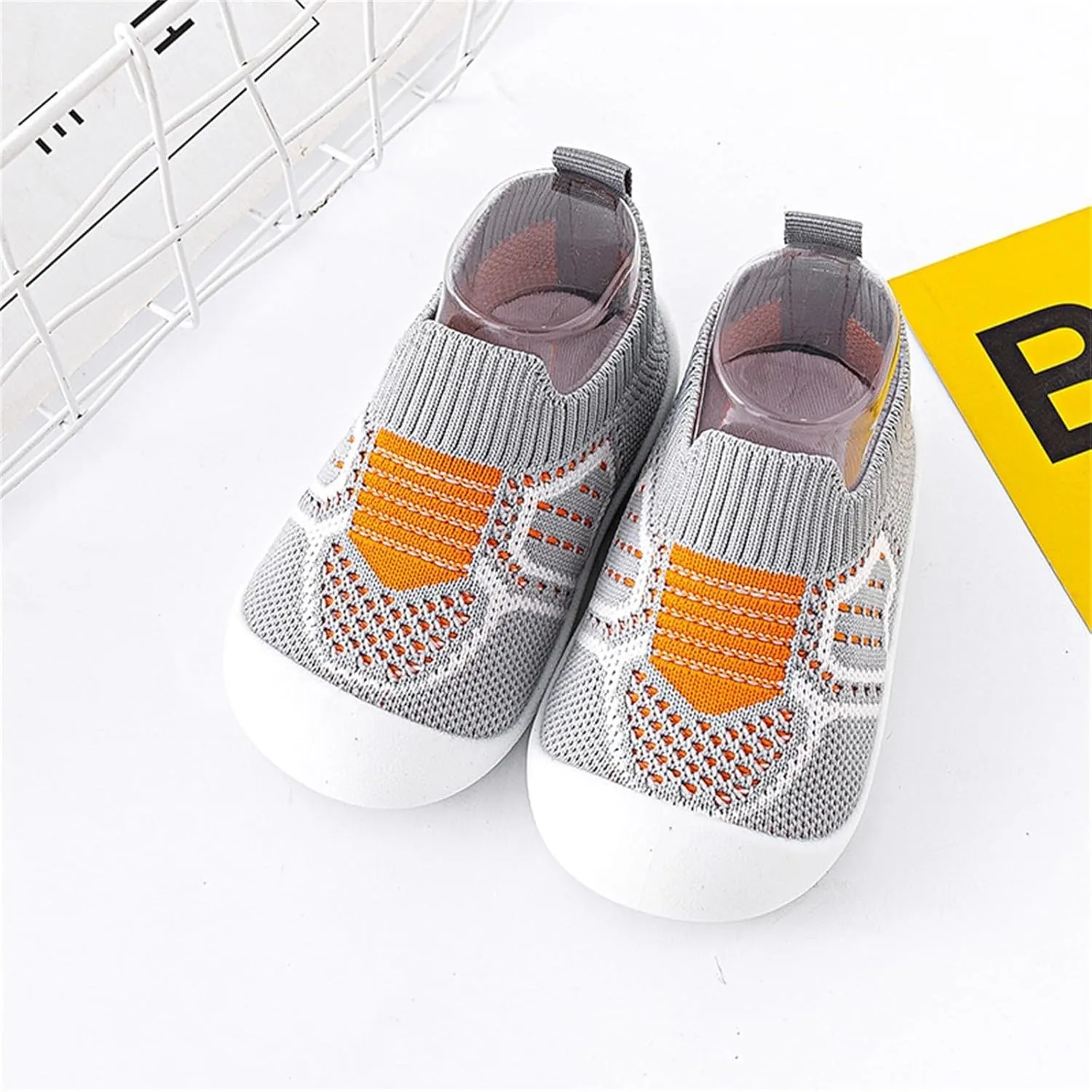 Baby First-Walking Shoes Boys Girls Soft Sole Non Slip Cotton Trainers Canvas Breathable Slip-on Sneakers Outdoor