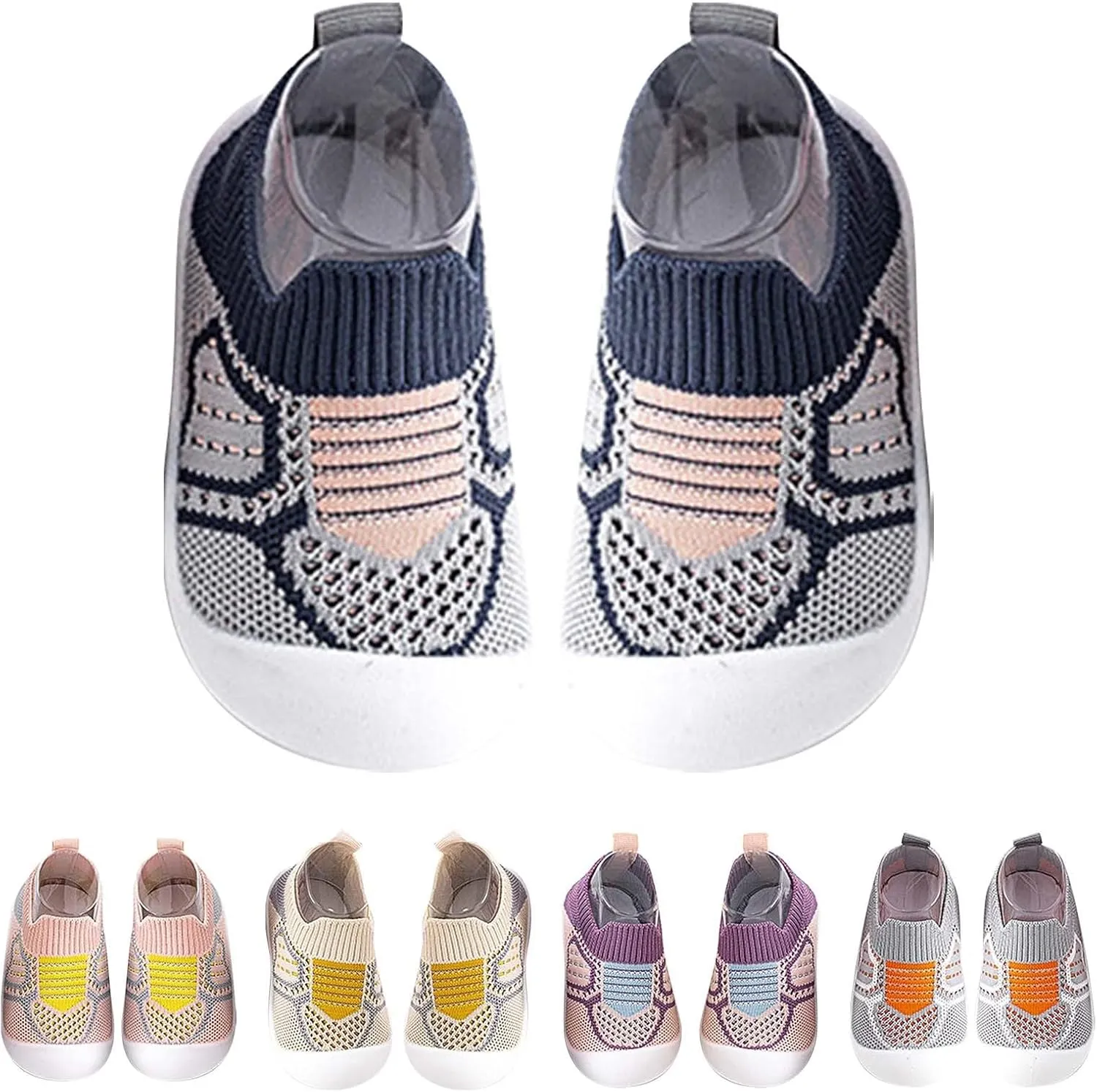 Baby First-Walking Shoes Boys Girls Soft Sole Non Slip Cotton Trainers Canvas Breathable Slip-on Sneakers Outdoor