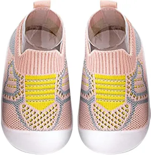 Baby First-Walking Shoes Boys Girls Soft Sole Non Slip Cotton Trainers Canvas Breathable Slip-on Sneakers Outdoor