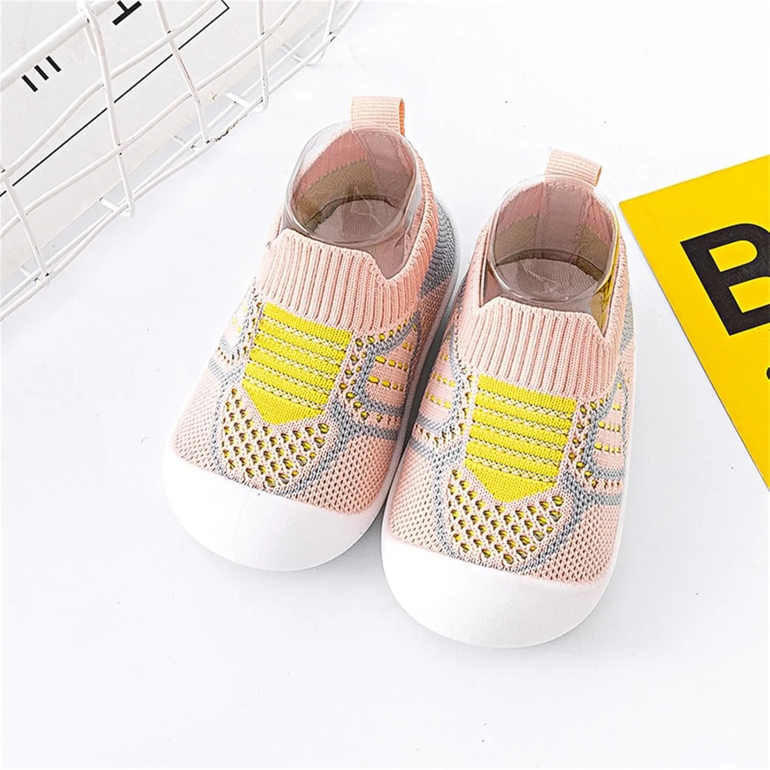 Baby First-Walking Shoes Boys Girls Soft Sole Non Slip Cotton Trainers Canvas Breathable Slip-on Sneakers Outdoor