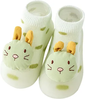 Baby First-Walking Shoes Trainers Toddler Soft Sole Non Slip Cotton Mesh Breathable Lightweight Slip-on Sneakers