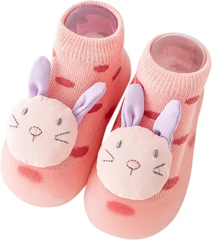 Baby First-Walking Shoes Trainers Toddler Soft Sole Non Slip Cotton Mesh Breathable Lightweight Slip-on Sneakers