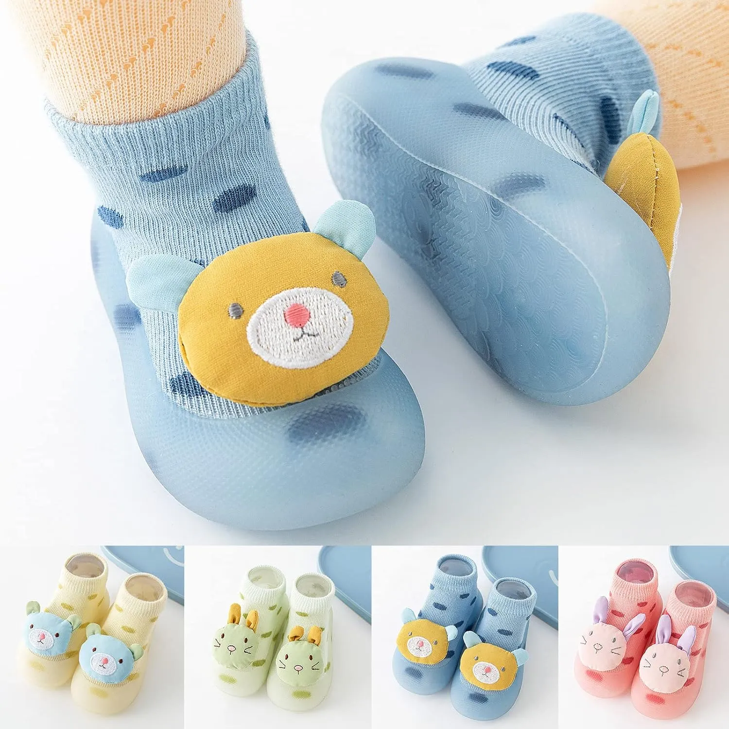 Baby First-Walking Shoes Trainers Toddler Soft Sole Non Slip Cotton Mesh Breathable Lightweight Slip-on Sneakers