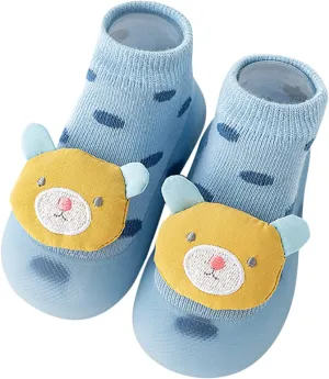 Baby First-Walking Shoes Trainers Toddler Soft Sole Non Slip Cotton Mesh Breathable Lightweight Slip-on Sneakers