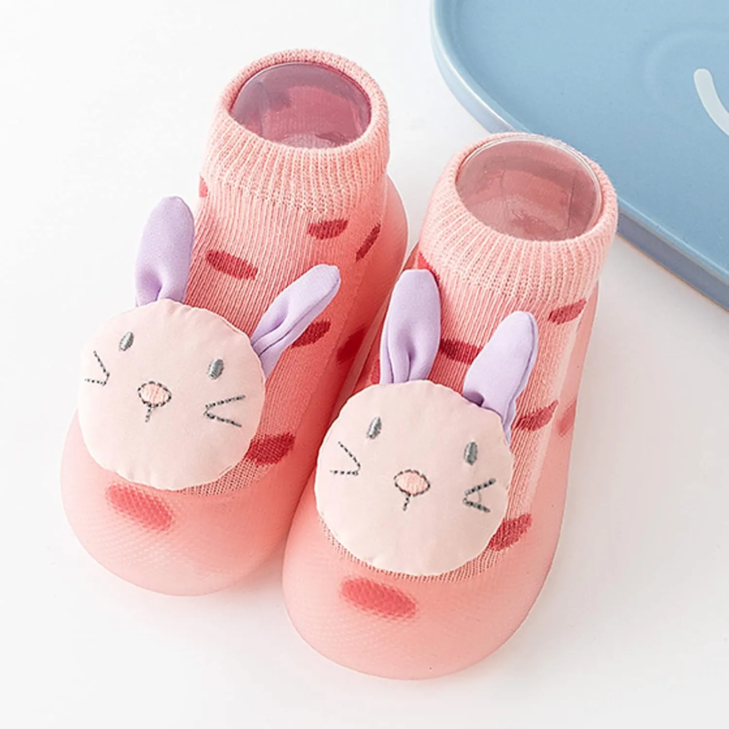 Baby First-Walking Shoes Trainers Toddler Soft Sole Non Slip Cotton Mesh Breathable Lightweight Slip-on Sneakers
