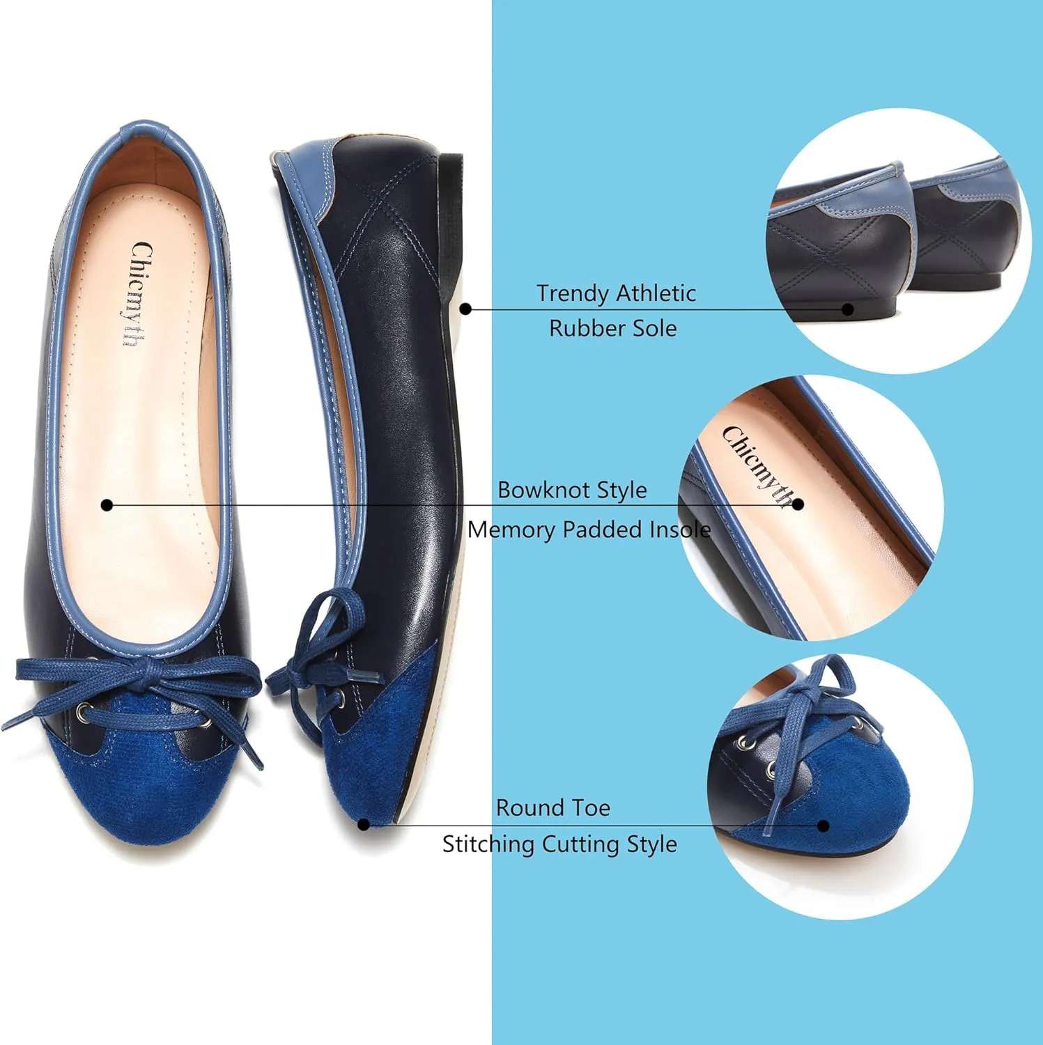 Ballet Flats for Women;Sporty Ballet Shoes;Round Toe Casual Slip on Ballerina Shoes.