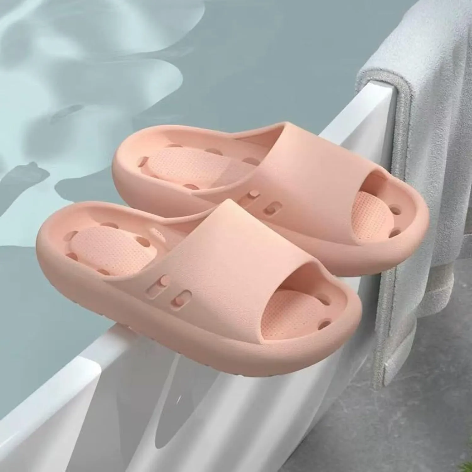 Bathroom Slippers Men Shower Shoes Women Mens Shower Shoes Slides for Women Spa Soft Sole Gym Slippers
