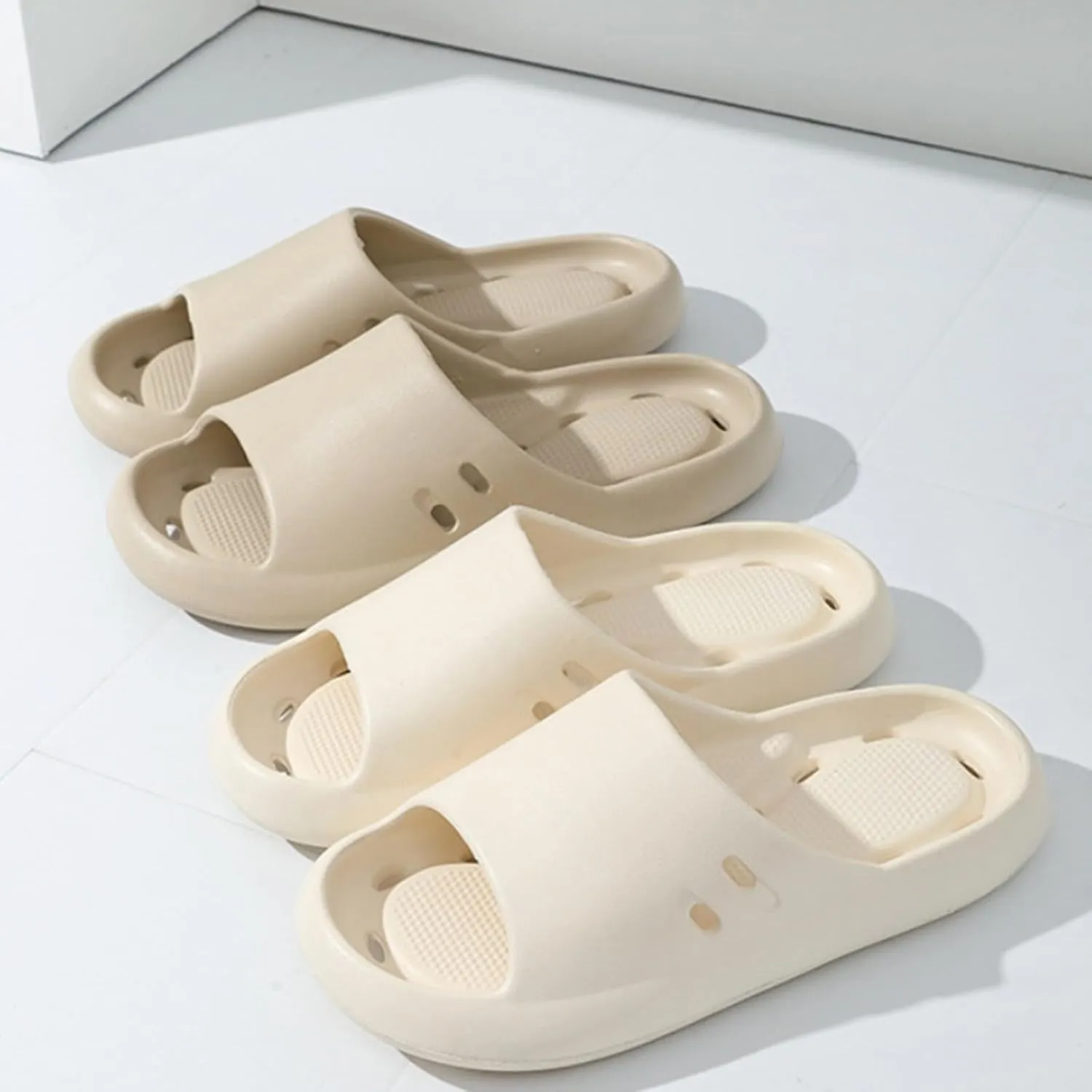 Bathroom Slippers Men Womens Slides Mens Shower Shoes Slides for Women Travel Spa Soft Sole Slippers