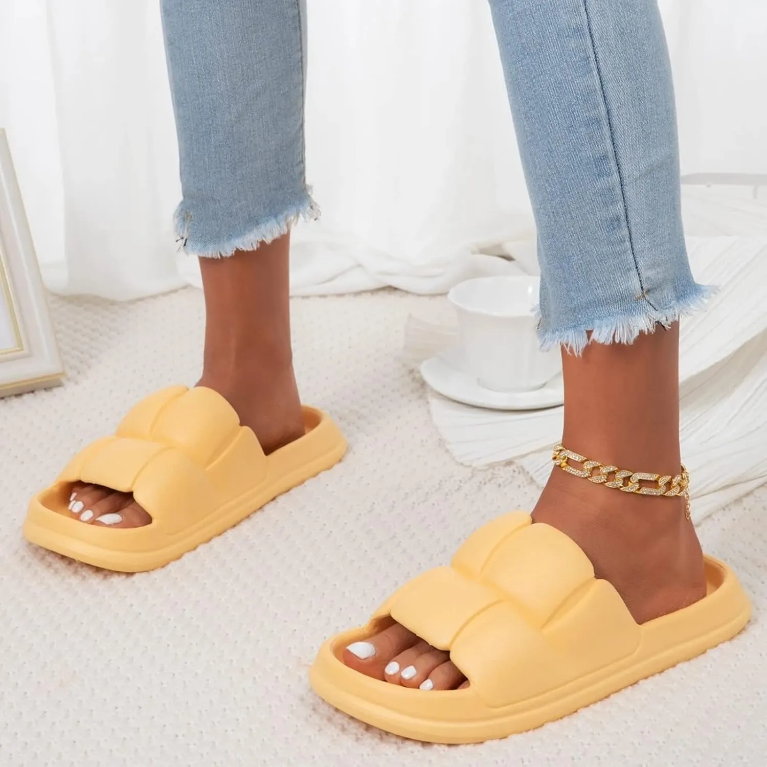 Bathroom Slippers Men Womens Slides Mens Slippers Shower Shoes Women Drainage Hole Gym Soft Sole