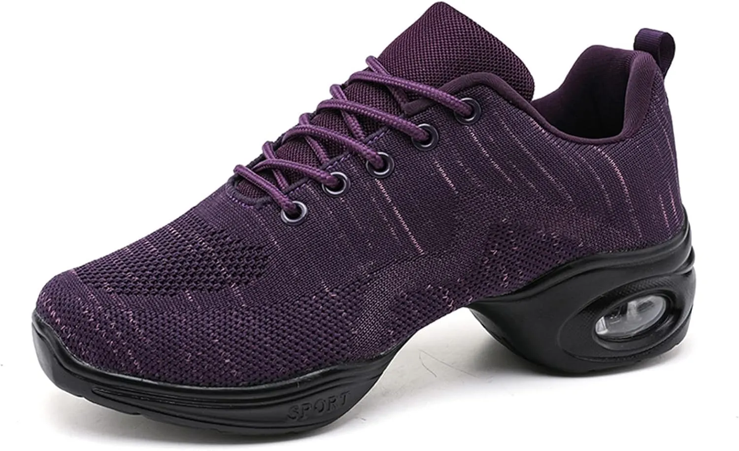 CERYTHRINA Women's Dance Shoes Lace-up Jazz Shoes Breathable Mesh Sneakers Air Cushion Athletic Walking Shoes
