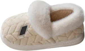 Christmas Slippers for Women Men Winter Indoor Warm Cozy Home Shoes Microwave Heating Option Soft Sole Xmas