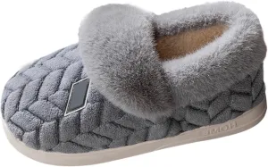 Christmas Slippers for Women Men Winter Indoor Warm Cozy Home Shoes Microwave Heating Option Soft Sole Xmas