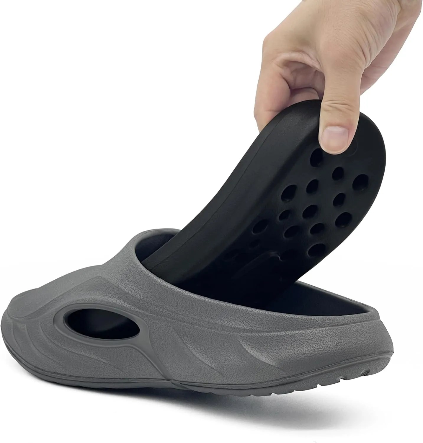 Cloud Slides for Men Soft Thick Sole Pillow Slides Open Toe Slide Sandals Indoor and Outdoor Lightweight Shoes Non-Slip Mens House Slippers