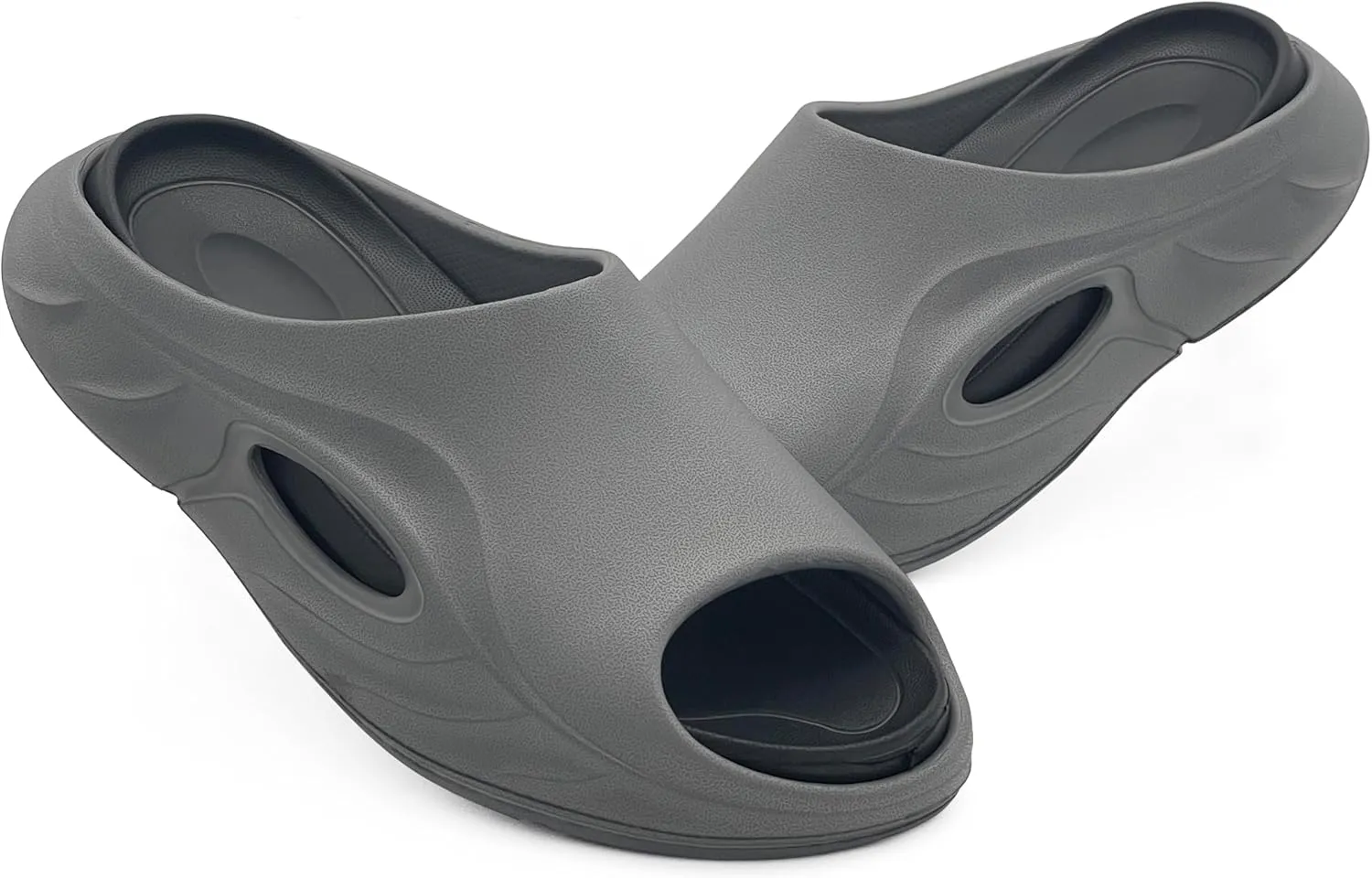 Cloud Slides for Men Soft Thick Sole Pillow Slides Open Toe Slide Sandals Indoor and Outdoor Lightweight Shoes Non-Slip Mens House Slippers