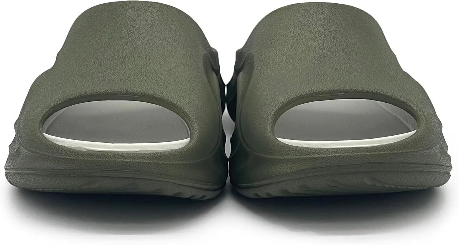Cloud Slides for Men Soft Thick Sole Pillow Slides Open Toe Slide Sandals Indoor and Outdoor Lightweight Shoes Non-Slip Mens House Slippers