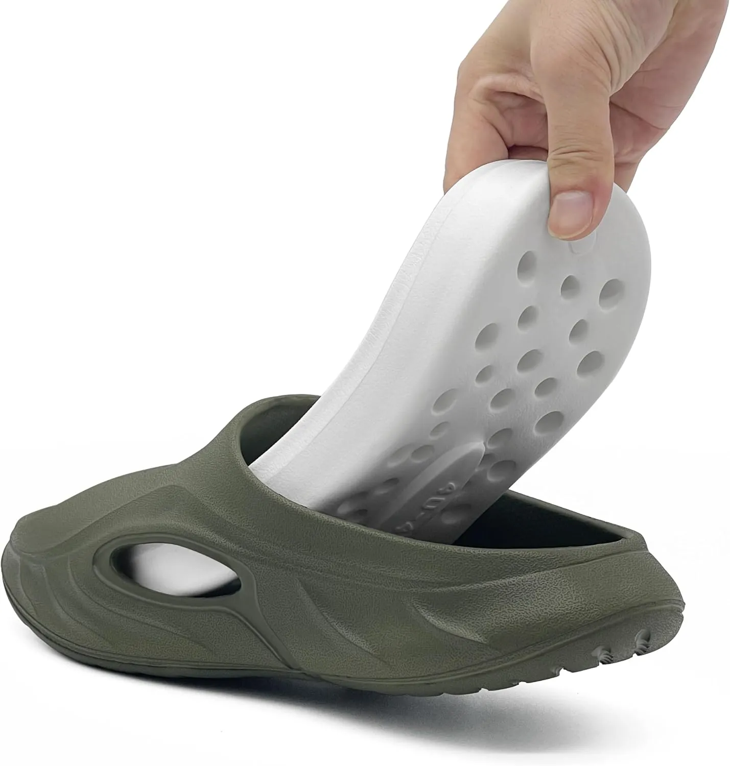 Cloud Slides for Men Soft Thick Sole Pillow Slides Open Toe Slide Sandals Indoor and Outdoor Lightweight Shoes Non-Slip Mens House Slippers