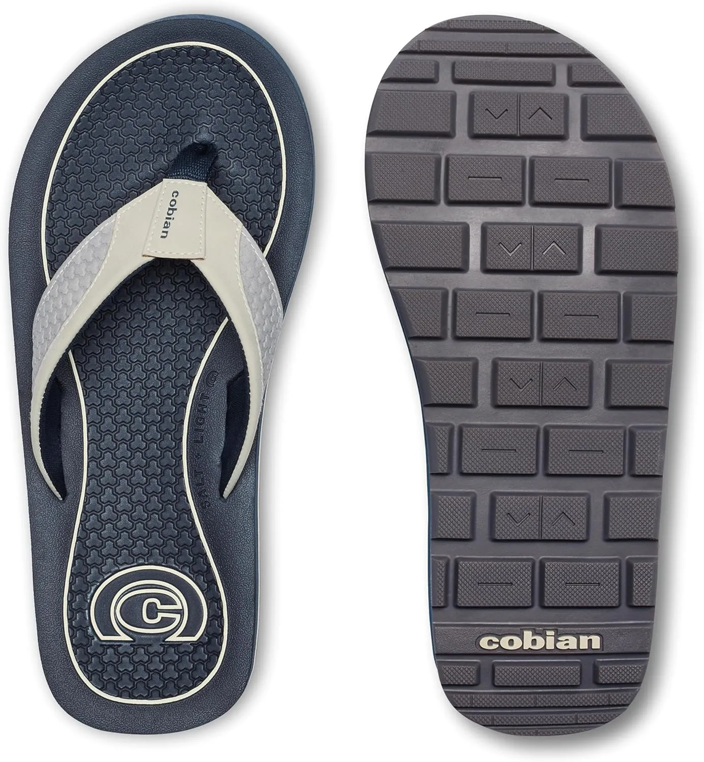 Cobian Men’s DRT Synthetic Leather Strap Flip-Flop Sandals