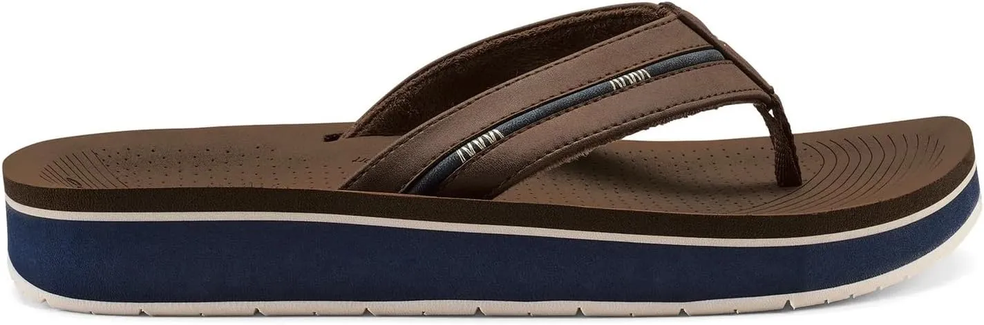 Cobian Men’s Ponto Rise Synthetic Leather Strap Flip-Flop Sandals