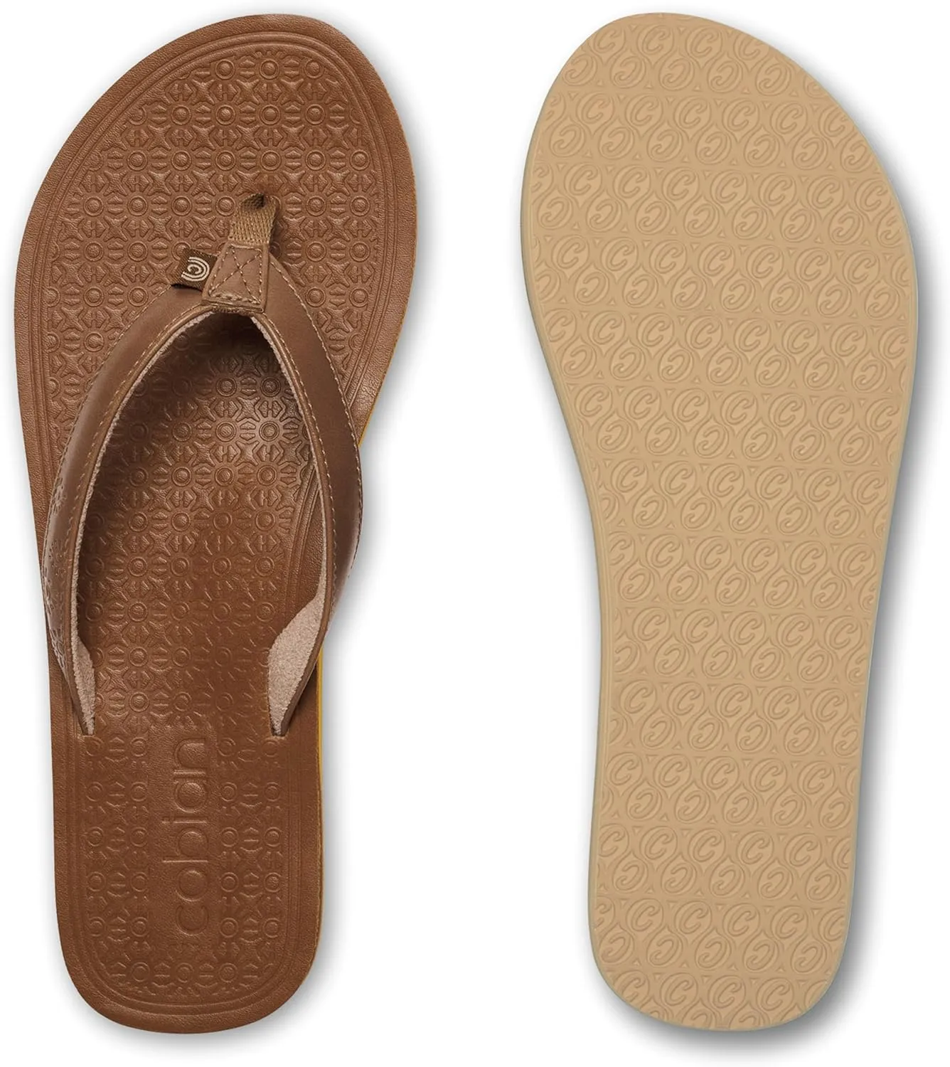 Cobian Women's Kona Synthetic Leather Strap Flip-Flop Sandals
