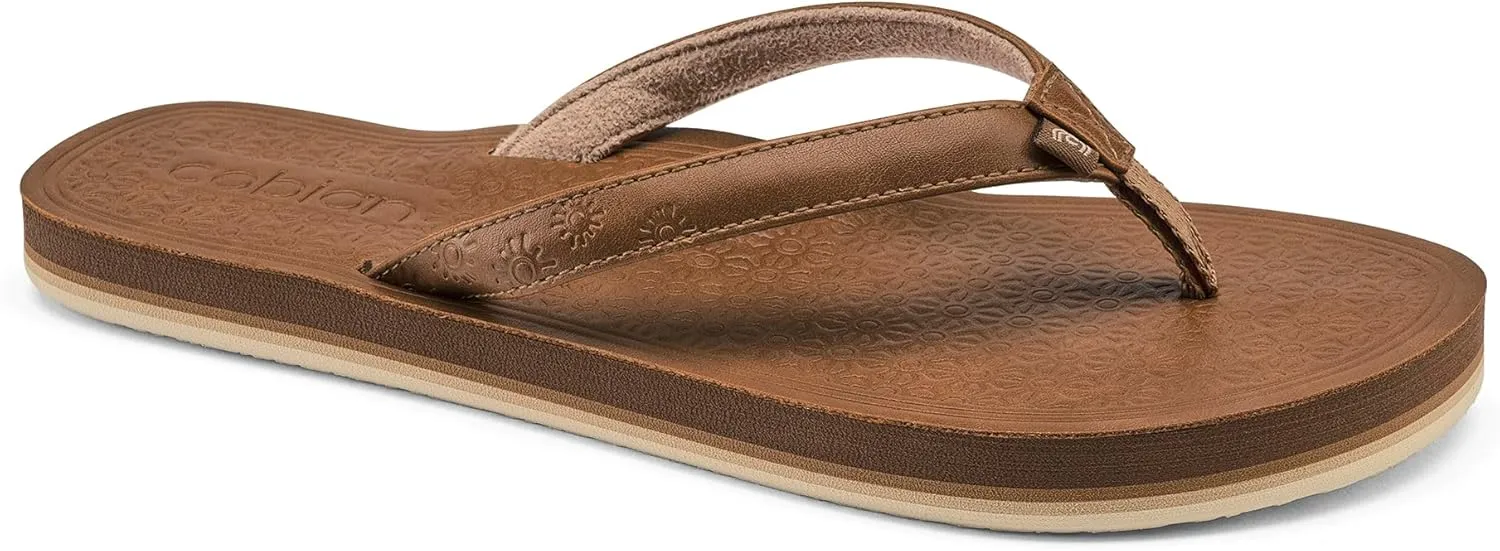 Cobian Women's Kona Synthetic Leather Strap Flip-Flop Sandals