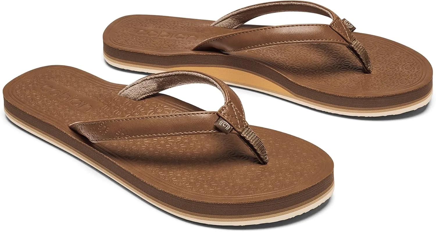 Cobian Women's Kona Synthetic Leather Strap Flip-Flop Sandals