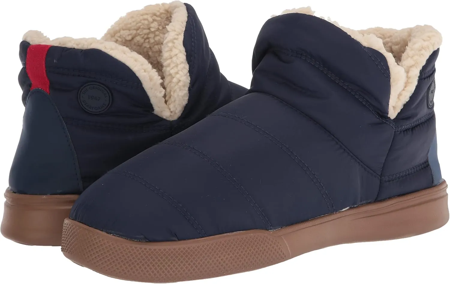 Dearfoams Men's Bryant Nylon Memory Foam Sport Lounge Bootie Slipper