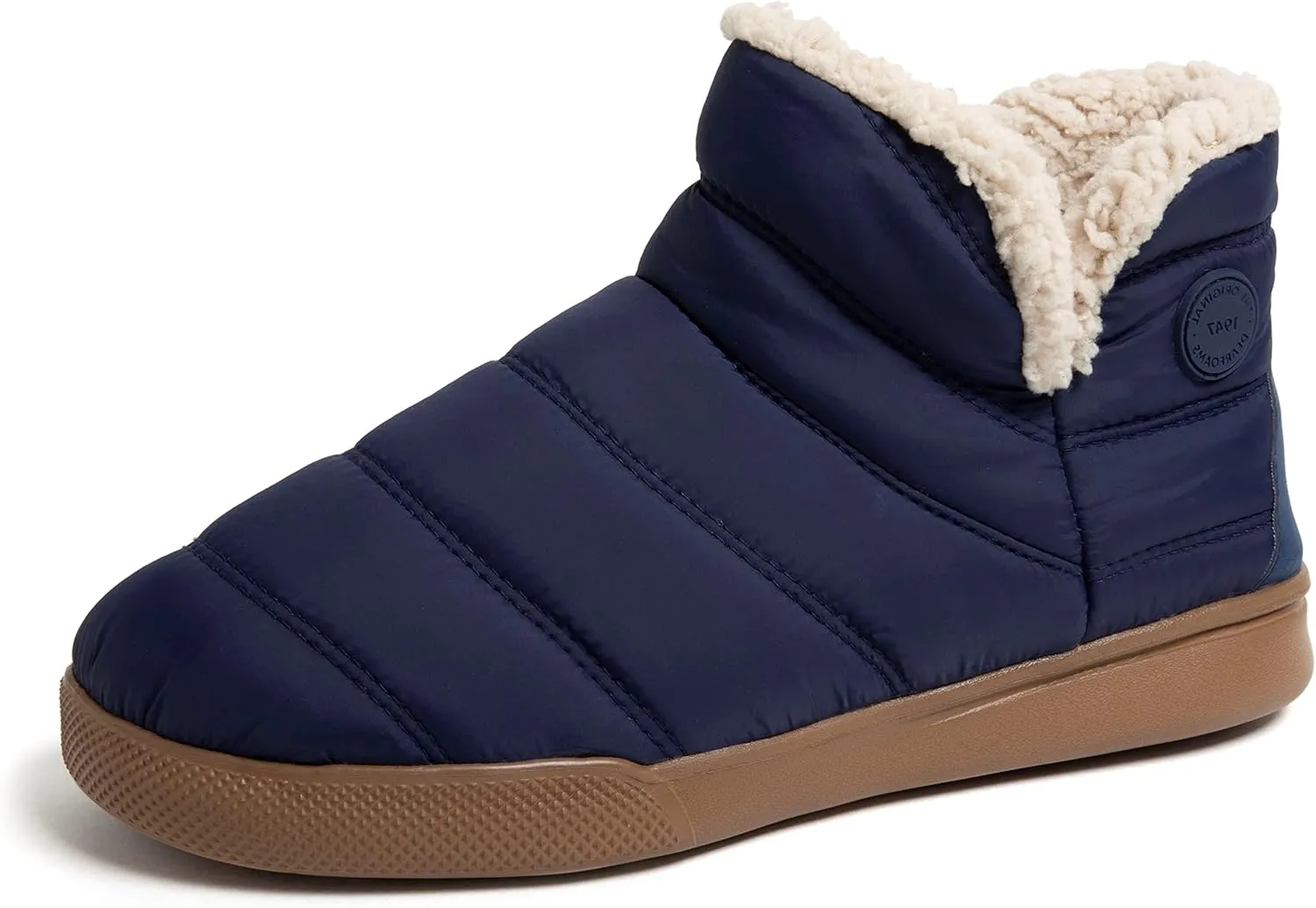 Dearfoams Men's Bryant Nylon Memory Foam Sport Lounge Bootie Slipper