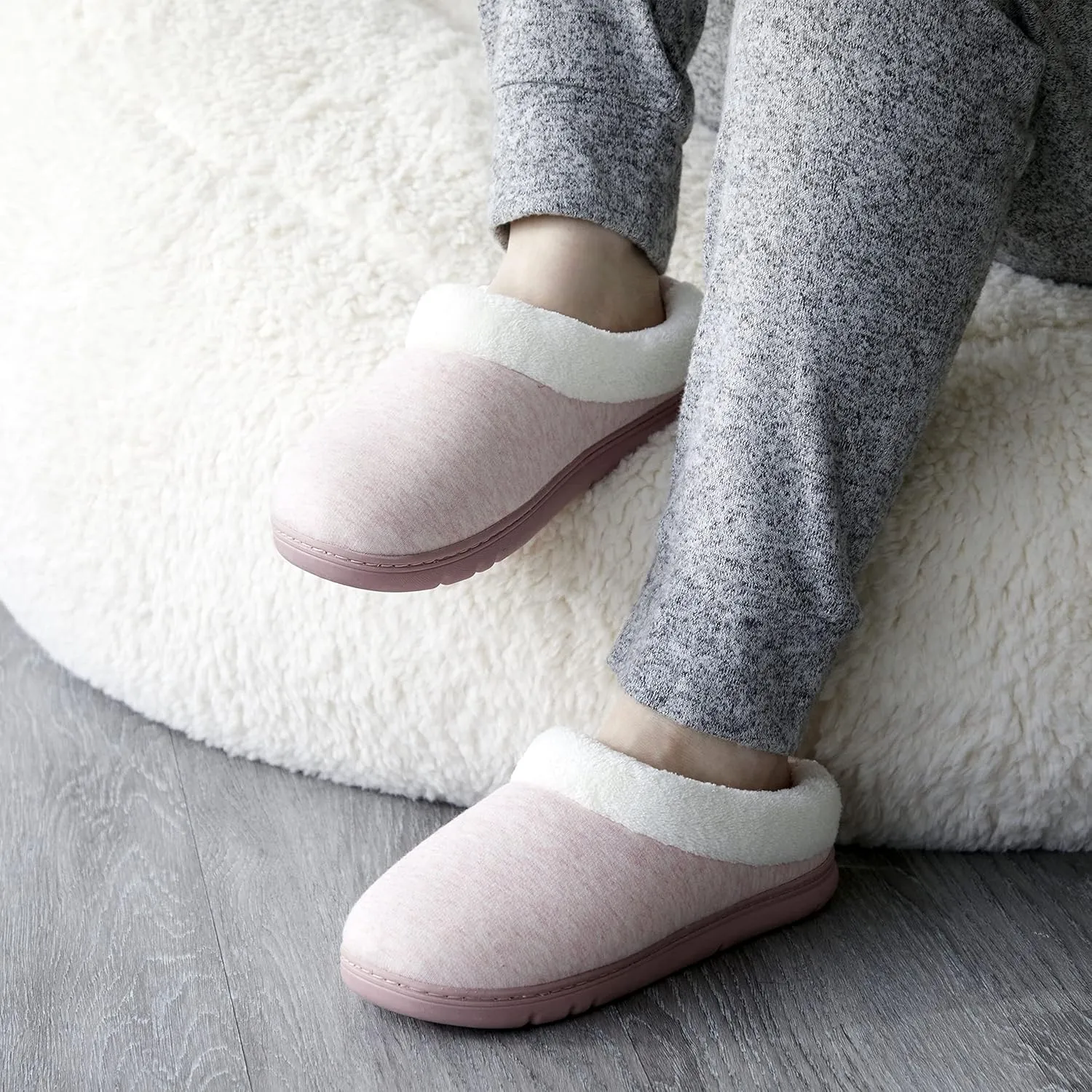 Dearfoams Women's Olive Memory Foam Sweatshirt Clog