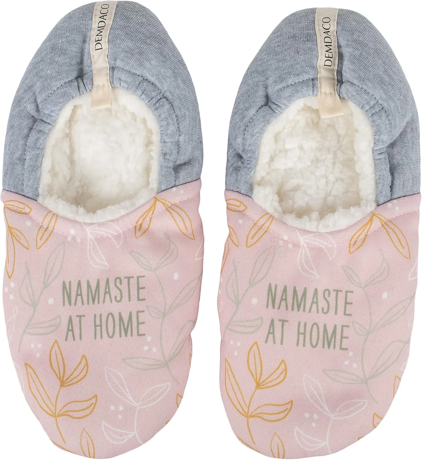 DEMDACO Plush Soft Sole Fleece Slippers Women's Size