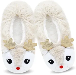 DICUIRD Womens Animal Soft Sole Slipper Socks with Grippers-Fuzzy House Cute Slippers