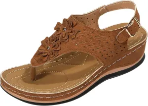 Eduavar Sandalias para Mujer, Orthopedic Sandals for Women Closed Toe Sandals Plarform Sandals with Back Strap