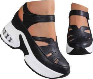 Eduavar Sandals for Women 2025 Sport Athletic Outdoor Summer Sandals Closed Toe Walking Hollow out Shoes with Arch Support
