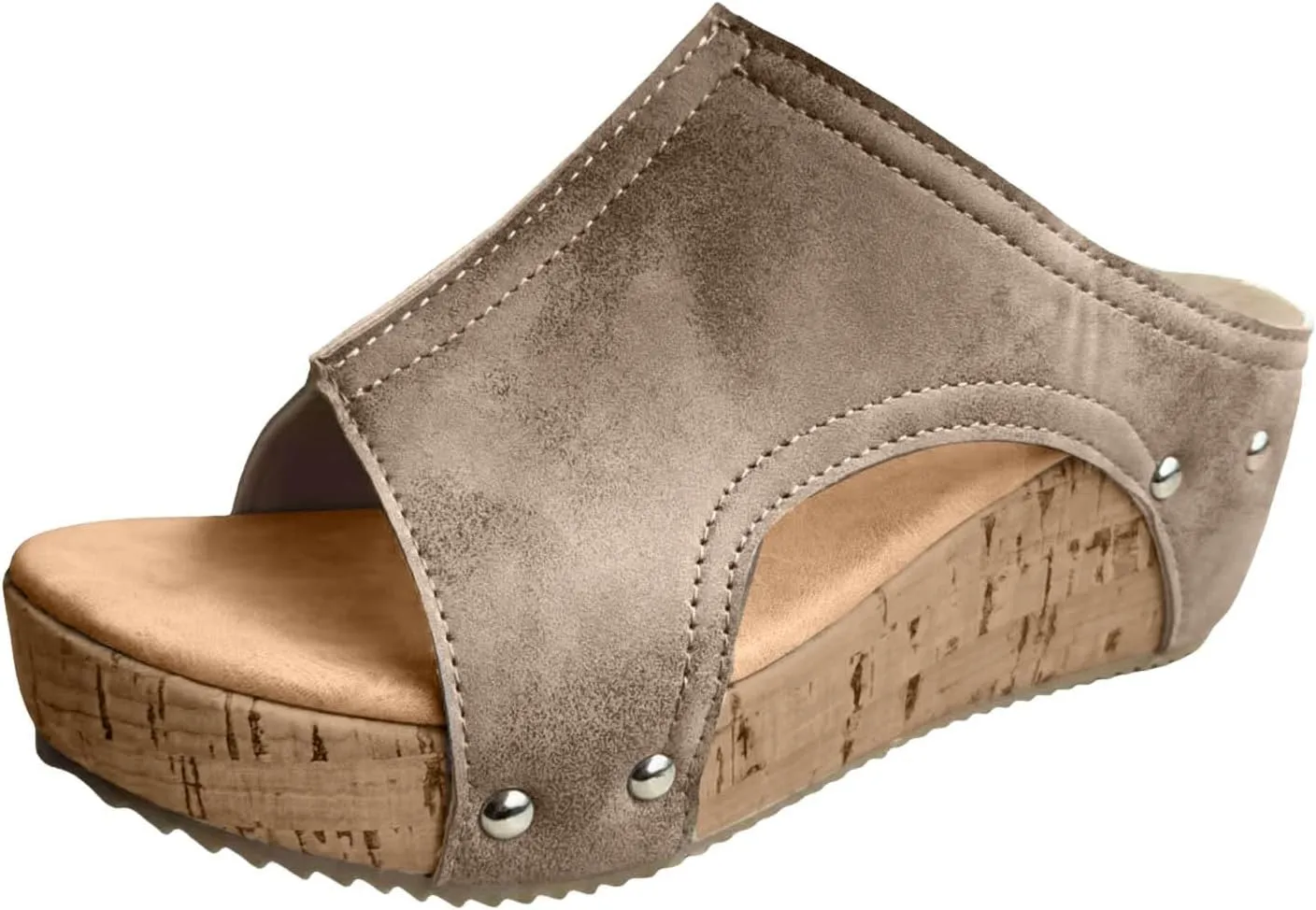 Eduavar Shoes for Women Sandals Dressy, Sandals for Women Casual Summer Wedge Platform Sandals Open Toe Hook and Loop Sandal