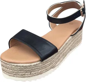 Eduavar Womens Sandals Dressy, Sandals for Women Dressy Wedge Platform Sandals Summer Buckle Ankle Strap Sandals