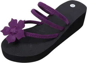 Eduavar Womens Sandals Dressy, Sandals Women Flat Floral Flip Flops Sandals Casual Summer Beach Sandals Slippers