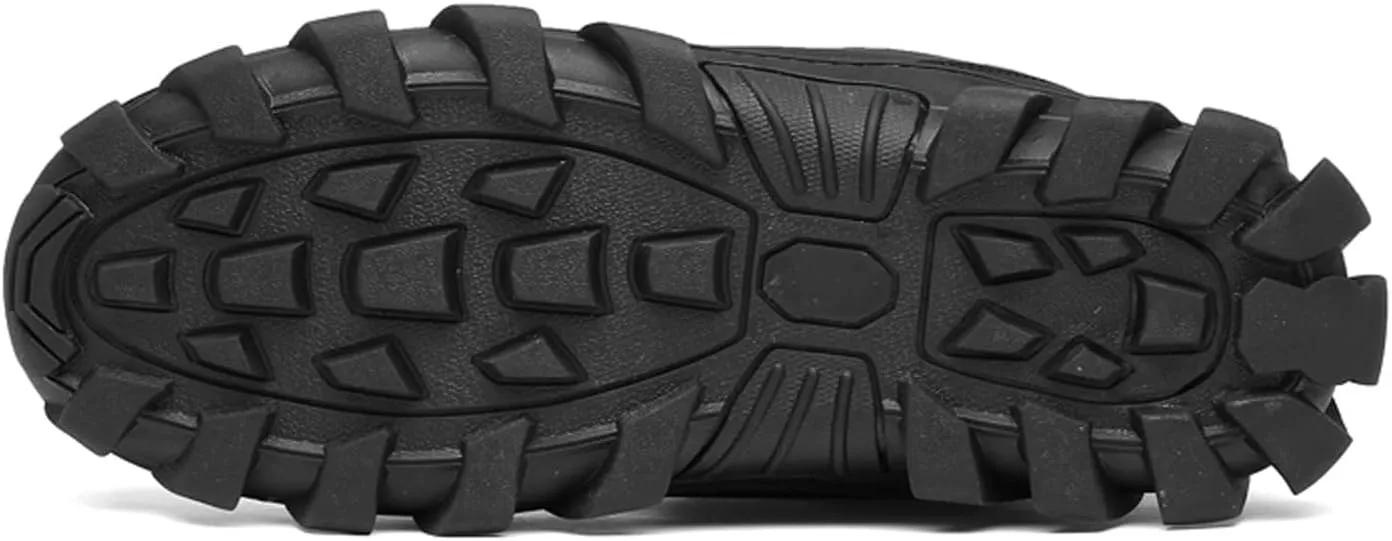 Eliogn Mens Combat Boots Tactical Waterproof Durable Leather Military Warm Snow Work Boots