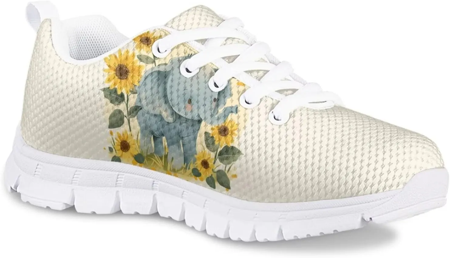 Flashideas Kids Shoes Athletic Walking Jogging Sport Comfortable Breathable Sneakers for Boys Girls White Sole