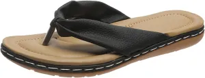Flip Flops Summer Sandals Women Indoor and Outdoor Flip Flop Womens Orthopedic Sandals with Arch Support Flops for Women with Arch Support Black for