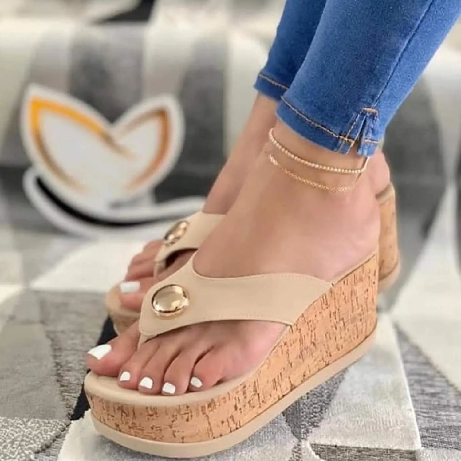Flip Flops Women Indoor and Outdoor Flip Flop Black Sandals Women Comfortable Summer Beach Thong Sandals