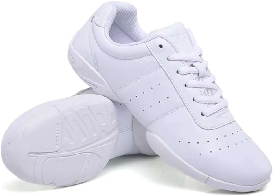 Girls Cheer Shoes White Cheerleading Shoes Dance Athletic Sneakers White Competition Cheerleading Dance Shoes