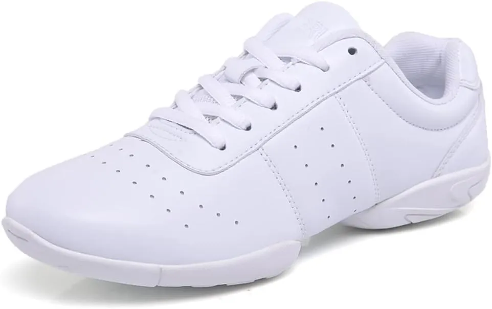 Girls Cheer Shoes White Cheerleading Shoes Dance Athletic Sneakers White Competition Cheerleading Dance Shoes