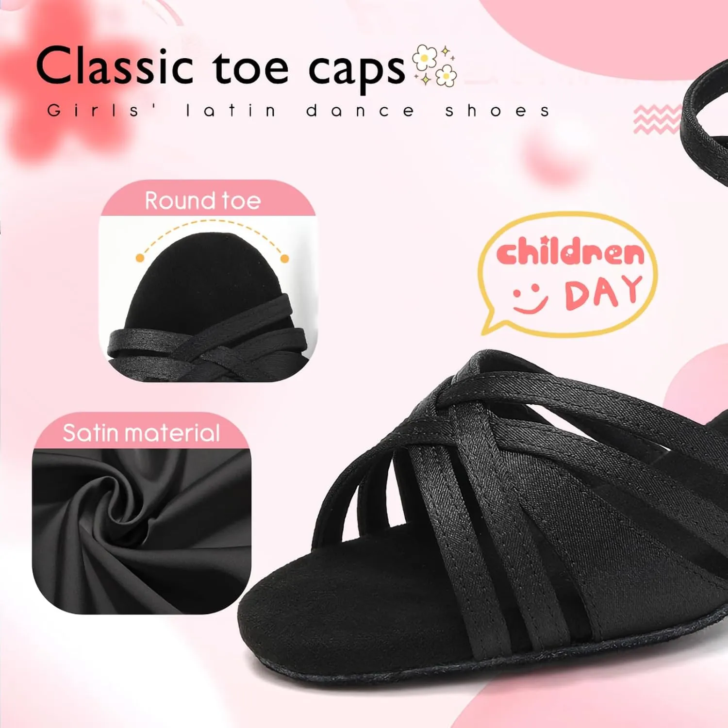 Girl's Latin Dance Shoes Low Heel Professional Performance Salsa Tango Ballroom Dancing Shoes,Model EM-930-XGG