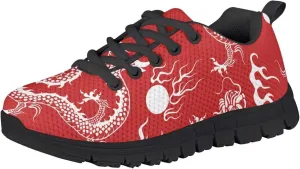Girls Running Shoes Lightweight Athletic Sports Shoes Kids Non-Slip Lace-up Sneakers Breathable for Tennis Walking