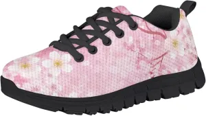 Girls Running Shoes Lightweight Athletic Sports Shoes Kids Non-Slip Lace-up Sneakers Breathable for Tennis Walking