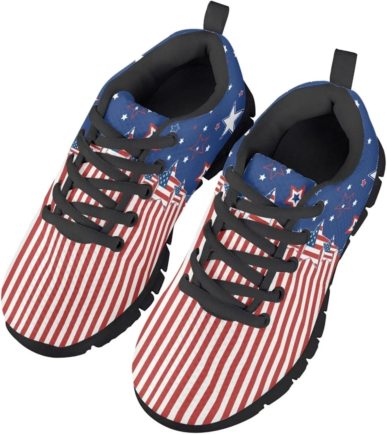 Girls Running Shoes Lightweight Athletic Sports Shoes Kids Non-Slip Lace-up Sneakers Breathable for Tennis Walking